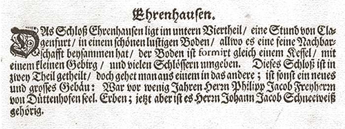 Historischer Text zu Ehrenhausen