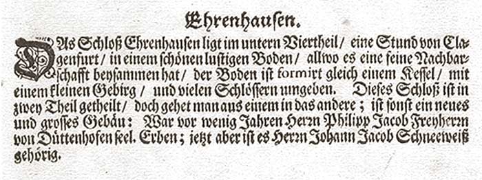 Historischer Text zu Ehrenhausen